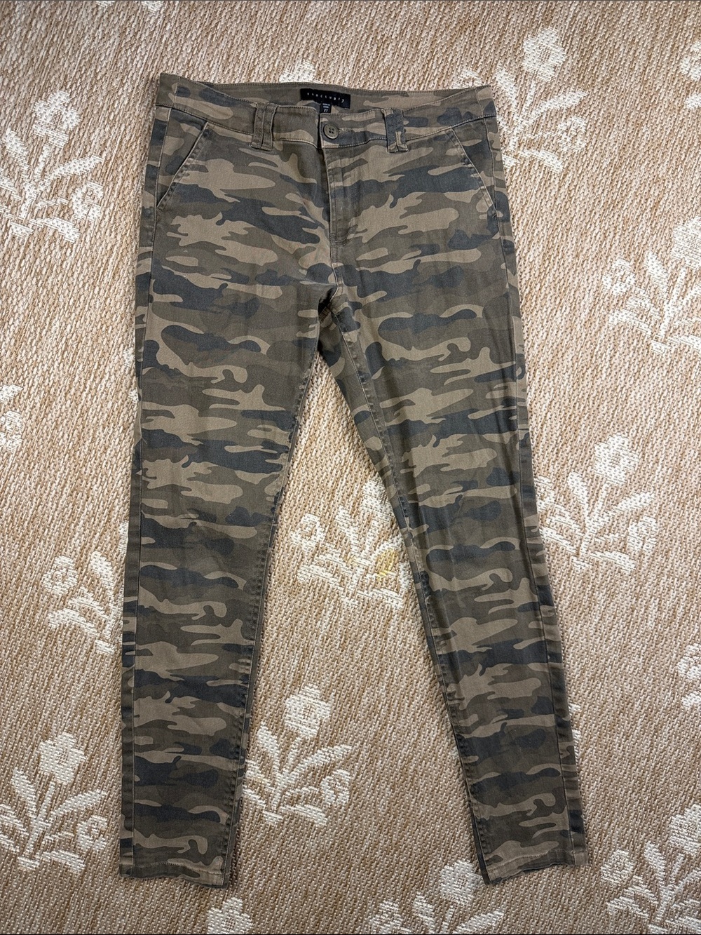 Sanctuary  Camo Skinny Pants in Olive and Brown